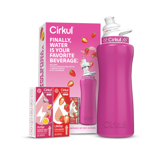 32oz. Hot Pink Stainless Steel Bottle Starter Kit - Classic Pick A8