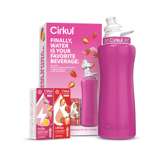 32oz. Hot Pink Stainless Steel Bottle Starter Kit - Classic Pick A8