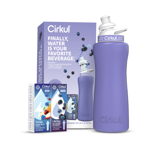 32oz. Matte Periwinkle Stainless Steel Bottle Starter Kit - Classic Pick Q5