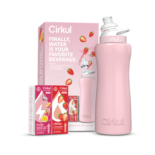 32oz. Blush Pink Stainless Steel Bottle Starter Kit - Essential Set I8