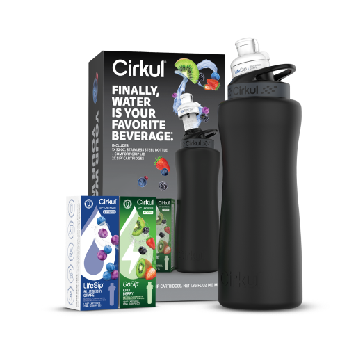 32oz. Matte Black Stainless Steel Bottle Starter Kit - Easy Set F0