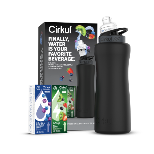32oz. Matte Black Stainless Steel Bottle Starter Kit - Easy Set F0